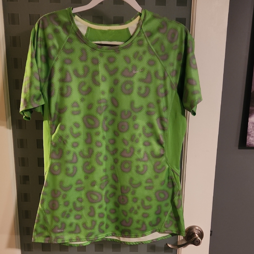 Nike Green and Gray Athletic Shirt